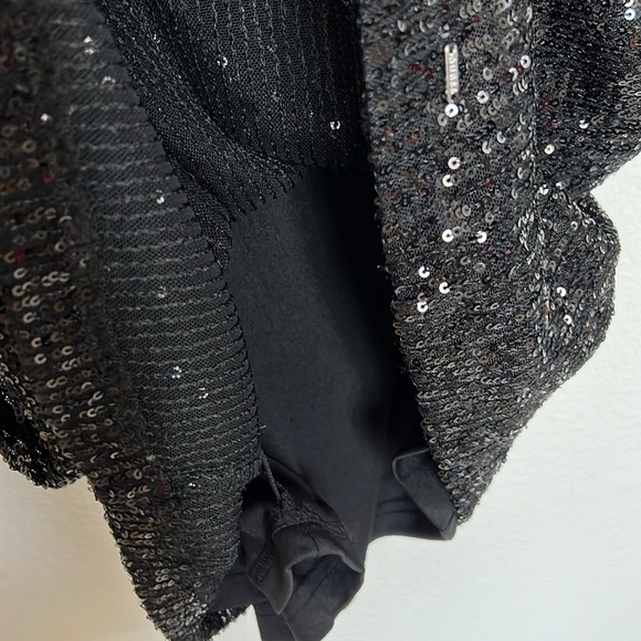 NWT Guess Shanti Sequin Dress Black sz L - Picture 7 of 8